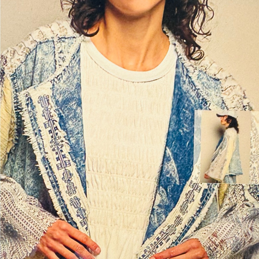 POL - Amazing "New release Vintage - washed denim  with mixed crochet florals.